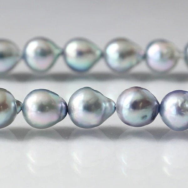 OKKO Akoya Baroque Seawater Japan Pearl Necklace - Women Luxury Natural Pendant, Wedding Engagement