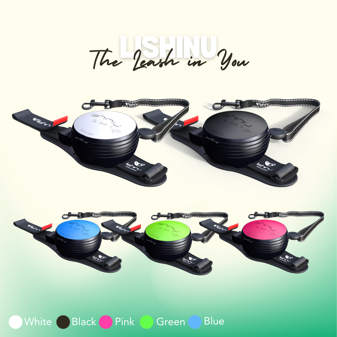 Lishinu Hands-Free Flexi Retractable Dog Harness - Waterproof, Auto Lock, Easy to Wear, Adjustable 3M