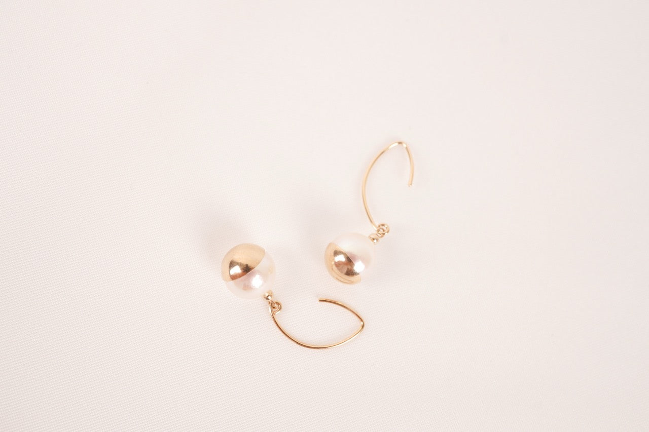 RAET Akoya Baroque Seawater Japan Pearl K10 Gold Earrings - Women Small Ear Stud Earring Wedding