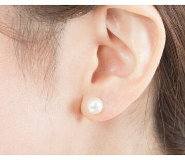 OKKO Akoya Seawater Japan Pearl K14 Gold Earrings - Women Luxury Small Ear Stud Earring Engagement