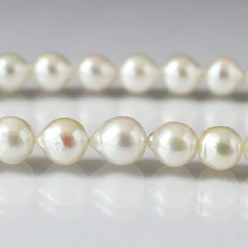 OKKO Akoya Baroque Seawater Japan Pearl Necklace - Women Luxury Natural Pendant, Wedding Engagement