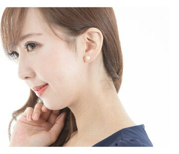 OKKO Akoya Seawater Japan Pearl K14 Gold Earrings - Women Luxury Small Ear Stud Earring Engagement
