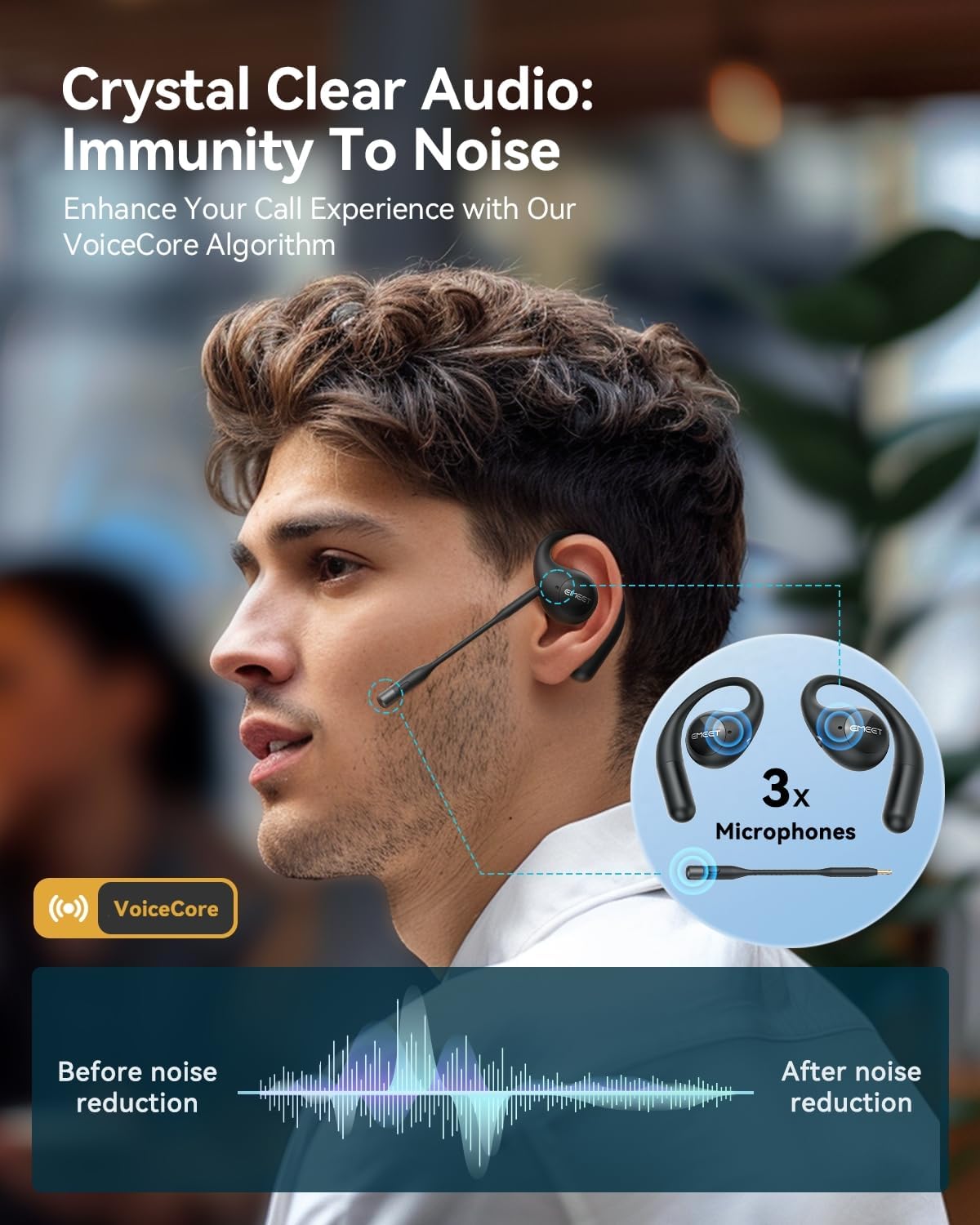 *Ready Stock* EMEET AirFlow | Open-Ear Comfort Optimized for Calls