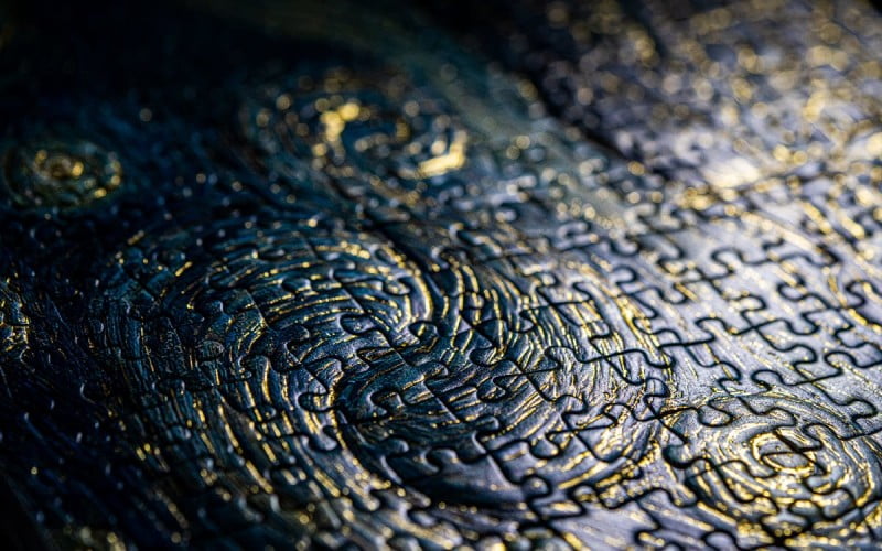 Van Gogh "Starry Night" Luminescent Relief Puzzle by Backer World (Ready Stock)