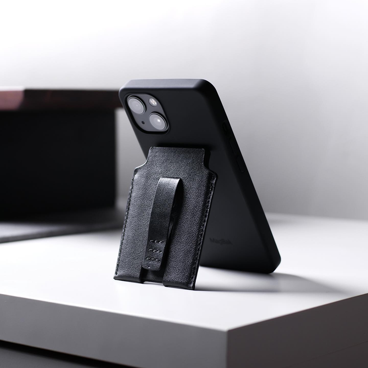 Magbak Wallet Stand | | Ultra-strong Magnetic + RFID Protection Premium Leather Wallet (iPhone 15 & below series)