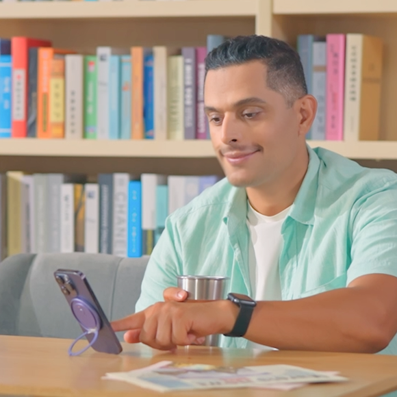 *ReadyStock* VocaEase | World 1st rotating 360° MagSafe AI Translation Ring