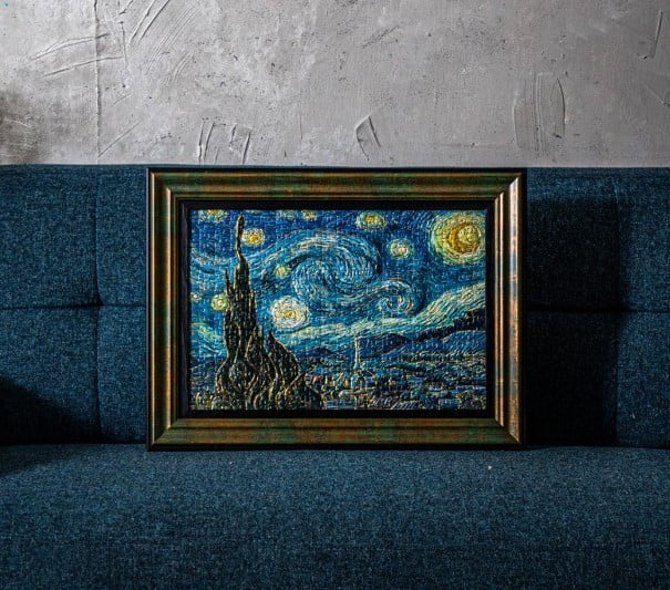 Van Gogh "Starry Night" Luminescent Relief Puzzle by Backer World (Ready Stock)