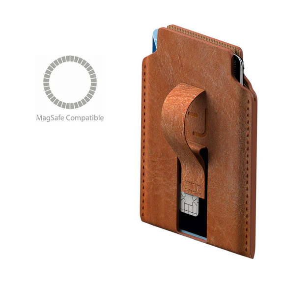 Magbak Wallet Stand | | Ultra-strong Magnetic + RFID Protection Premium Leather Wallet (iPhone 15 & below series)