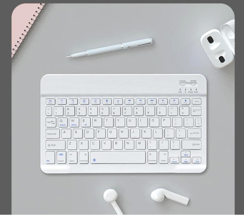 *Member Exclusive Offer* Ultra-Slim Wireless Bluetooth Keyboard – Pearl White