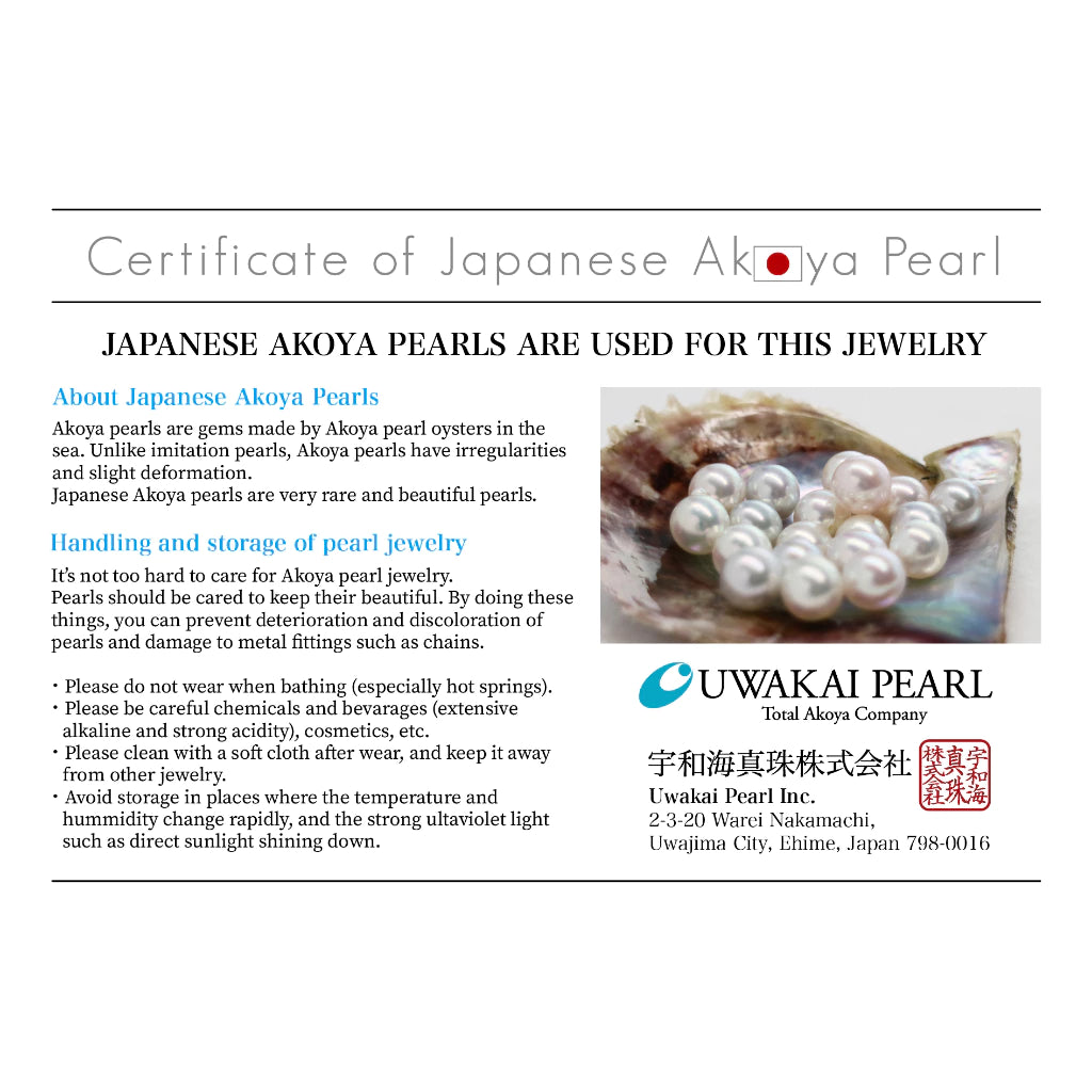 Akoya Seawater 6 Pearls Necklace - Women Elegant Luxury Natural SV925 Silver Chain Pendant, Wedding