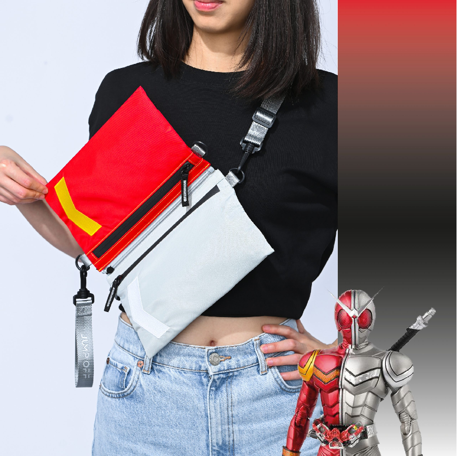 ** Exclusive Offer Now** Jump Off- 2-in-1 Flip Crossbody Bag – Kamen Rider W Collaboration (Ready Stock)