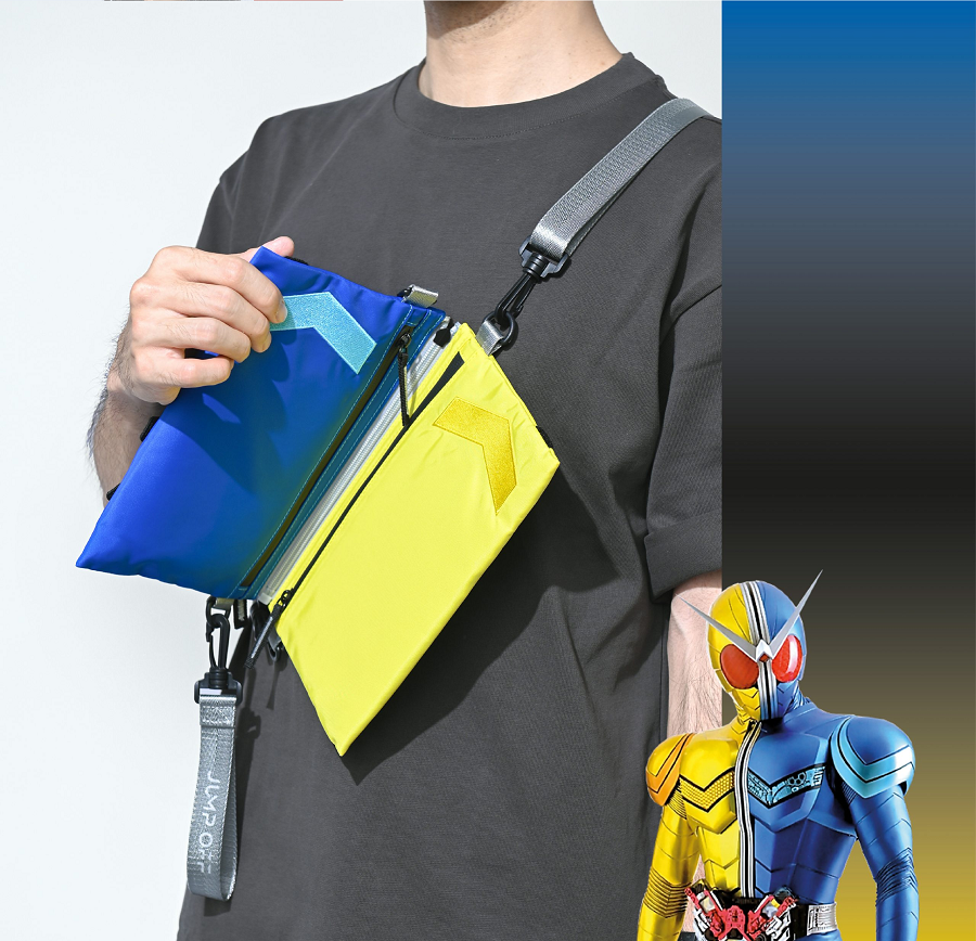 ** Exclusive Offer Now** Jump Off- 2-in-1 Flip Crossbody Bag – Kamen Rider W Collaboration (Ready Stock)