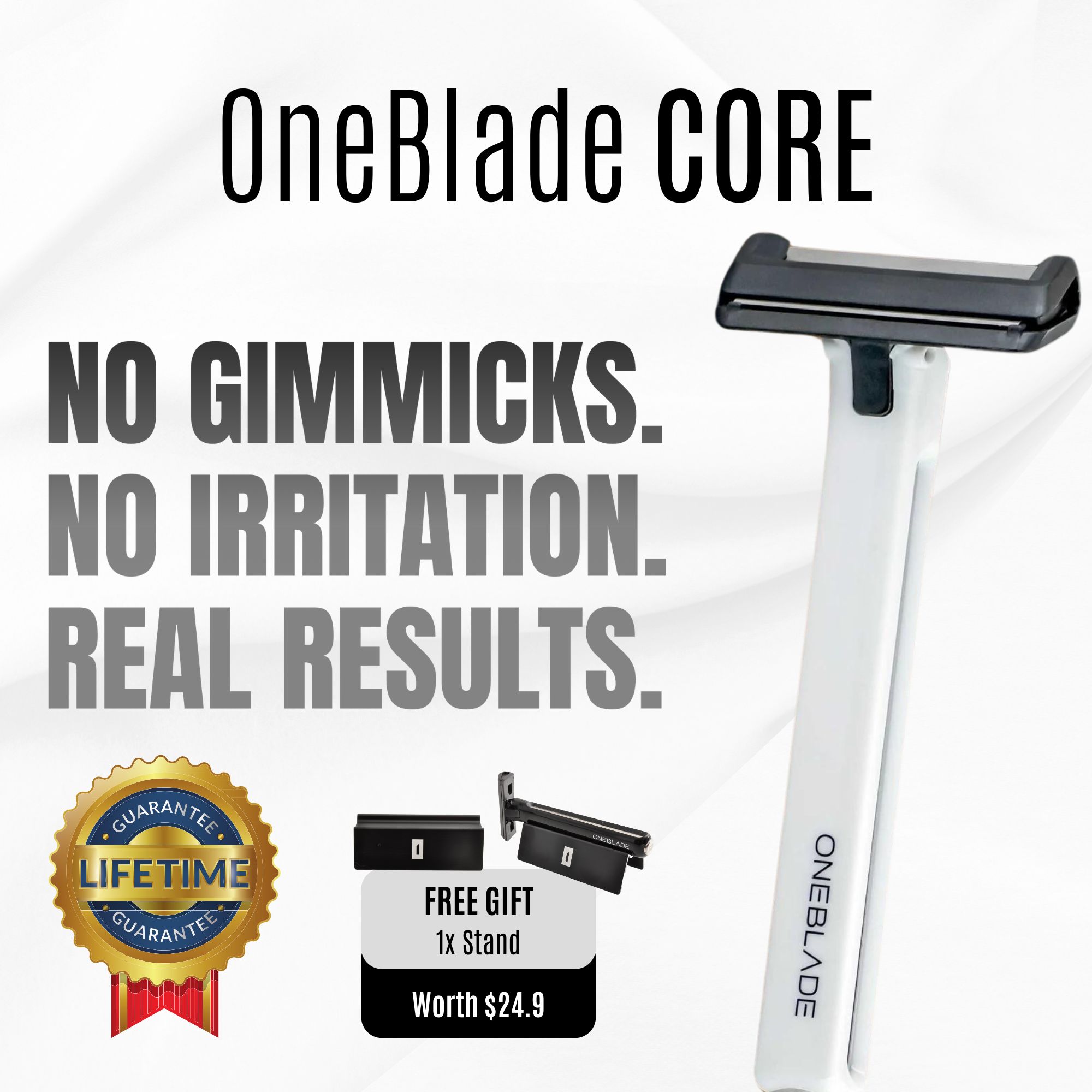 OneBlade Core Safety Razor - Single Blade Manual Facial Beard Hair Sha ...