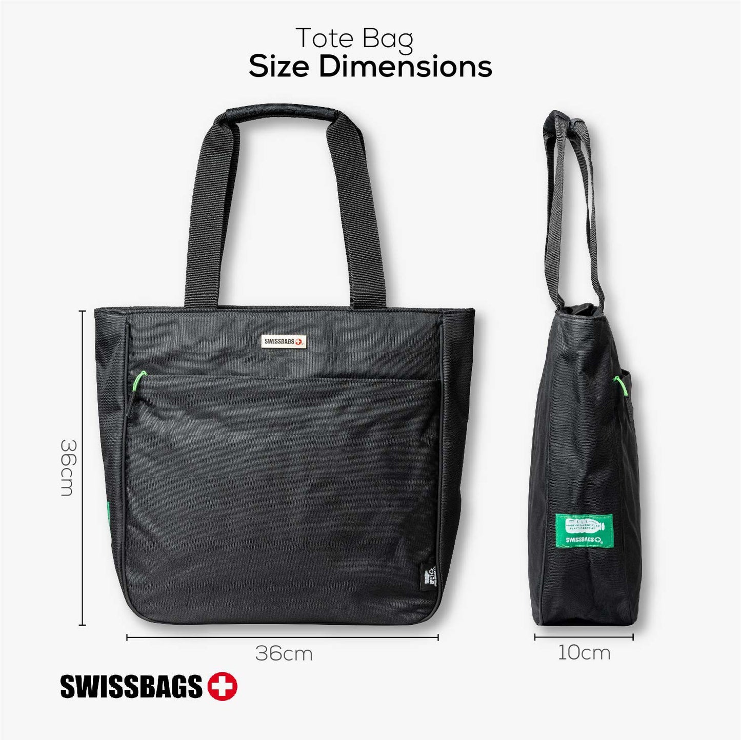 SWISSBAGS | Tote Shoulder Bag |  Super Lightweight Tote Bag Perfect for Everyday Use!