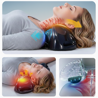 **Early Bird Exclusive Offer** NeuZen Dynamic Traction Cervical Spine Massager, Deep Neck and Shoulder Air Pressure Massage Pillow with Constant Heat