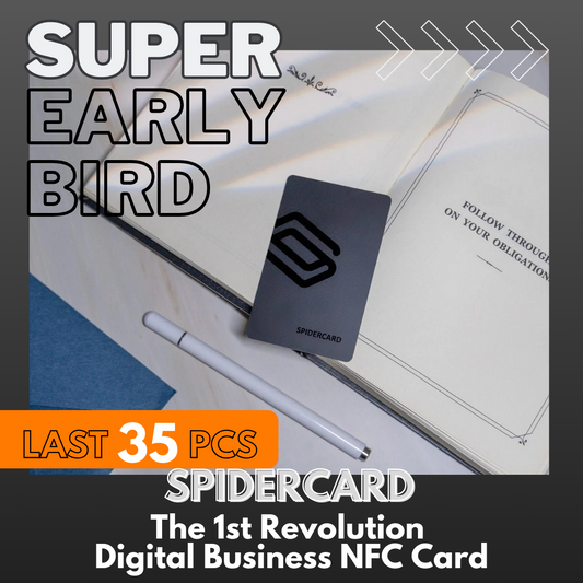 SPIDERCARD - The 1st Revolution Digital Business NFC Card (Moon Black) (Ready Stock)