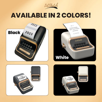 LetSketch Mini Portable Handheld Pocket Wireless Bluetooth Inkless Thermal Label Photo Receipt Sticker QR Code Printer