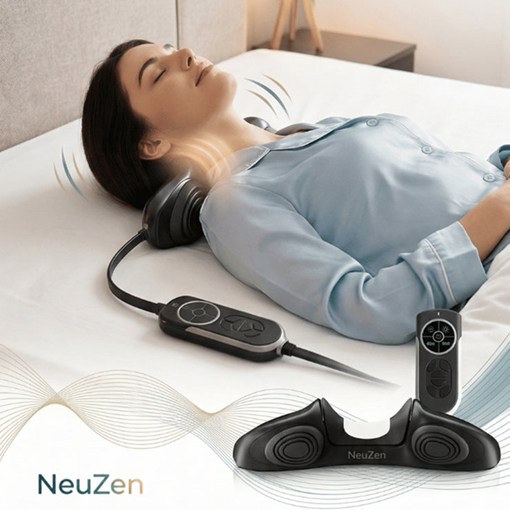**Early Bird Exclusive Offer** NeuZen Dynamic Traction Cervical Spine Massager, Deep Neck and Shoulder Air Pressure Massage Pillow with Constant Heat