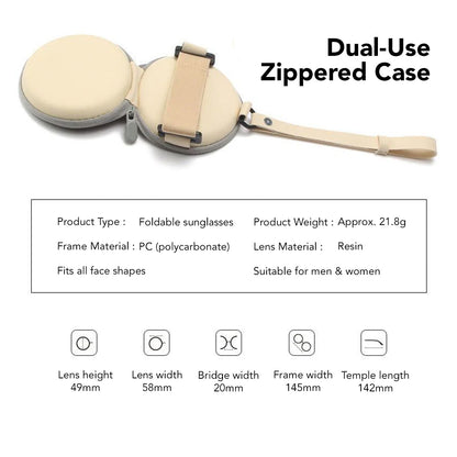 *Donut Offer*  Foldable UV-protective sunglasses - Black