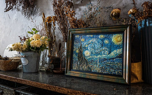 Van Gogh "Starry Night" Luminescent Relief Puzzle by Backer World (Ready Stock)