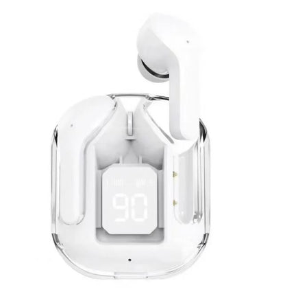 *Member Exclusive Offer* High Aesthetic Transparent Wireless Bluetooth Earphones (White)
