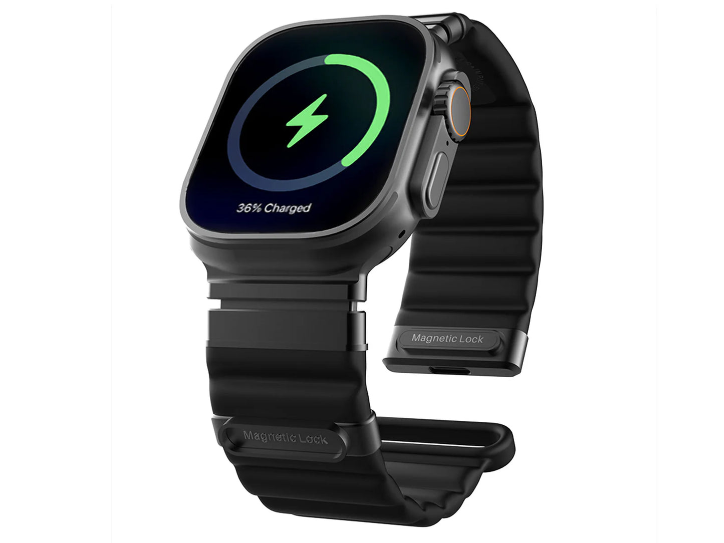EnergyLink, 1-Step Magnetic Attachment & Charging. Compatible with Apple Watch Band 42-49mm & IP68 Waterproof