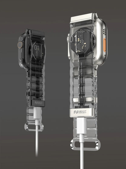 EnergyLink, 1-Step Magnetic Attachment & Charging. Compatible with Apple Watch Band 42-49mm & IP68 Waterproof