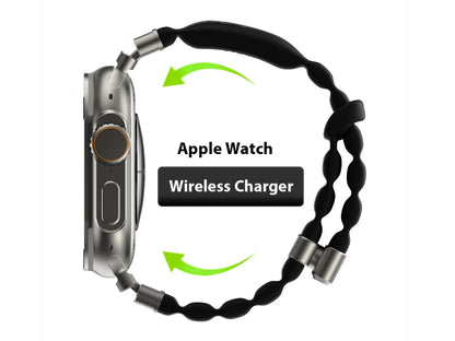 EnergyLink, 1-Step Magnetic Attachment & Charging. Compatible with Apple Watch Band 42-49mm & IP68 Waterproof