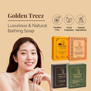 Golden Treez Natural Organic Bath Soap Bar - Moisturizing, Soothing, Aromatic Bar Soap